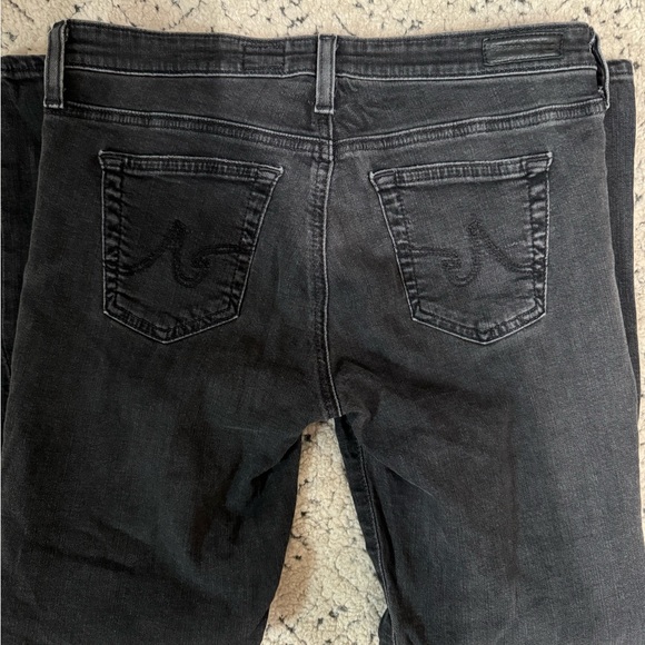 AG Adriano Goldschmied distressed black The Stevie Slim Straight Ankle Jean - Picture 5 of 5